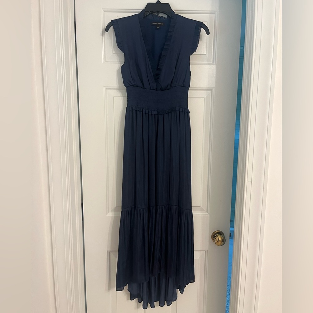 Banana Republic Navy Blue Maxi Dress